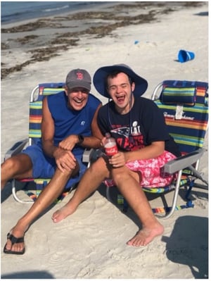 Ed and James at the beach
